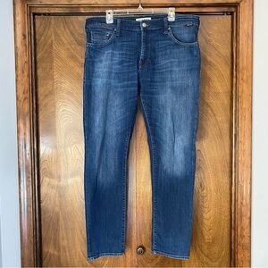 Mavi Men’s 38x32 Dark Wash Jeans Jake Slim Leg Zipper Cotton Blend Waist 37